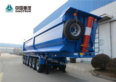 उच्च शक्ति इस्पात CIMC अर्ध ट्रक और ट्रेलर 6 धुरों 120 टन ब्लू में