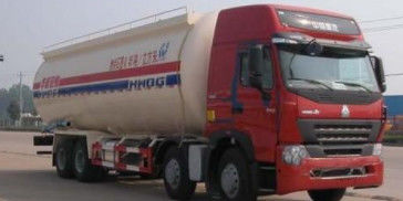 350hp सफेद और लाल रंग का ईंधन टैंक ट्रक, तरल टैंक ट्रक 8x4 40000L