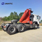 कारखाने की कीमत Sinotruk HOWO 6x4 ट्रैक्टर ट्रक 10 टन तह क्रेन के साथ
