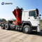 कारखाने की कीमत Sinotruk HOWO 6x4 ट्रैक्टर ट्रक 10 टन तह क्रेन के साथ