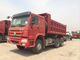 336hp 18M3 6x4 40T हैवी ड्यूटी डंप ट्रक Sinotruk Howo7 मॉडल लाल रंग