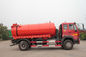 वॉल्यूम 10 एम 3 टैंक के साथ लाल 4 × 2 सीवर हटाने ट्रक / सेप्टिक वैक्यूम ट्रक