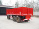 रेड हेवी ड्यूटी अर्ध ट्रेलरों / 25 टन वैन 3 एक्सेल ट्रेलर 12.00R20 त्रिकोण टायर के साथ