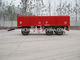 रेड हेवी ड्यूटी अर्ध ट्रेलरों / 25 टन वैन 3 एक्सेल ट्रेलर 12.00R20 त्रिकोण टायर के साथ