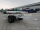 15 टन हैवी ड्यूटी सेमी ट्रेलर, 8 व्हील्स 2 एक्सल फ्लैटबेड ट्रक ट्रेलर