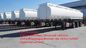 3 धुरी 12 पहियों सफेद रंग हैवी ड्यूटी अर्ध ट्रेलरों 45000L तेल टैंक ट्रेलर