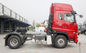 SINOTRUK STEYR 4X2 ट्रैक्टर ट्रेलर डंप ट्रक लाल रंग में 8-20 टन के लिए