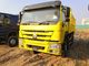 पीला रंग 10 टायर बिग डंप ट्रक SINOTRUK HOWO 371HP 6X4 टिपर ट्रक