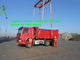 336hp रेड हैवी ड्यूटी डंप ट्रक Sinotruk 18m3 40t लोड के लिए मिड लिफ्टिंग