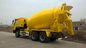 6x4 12 घन मीटर Sinotruk Howo मोबाइल कंक्रीट मिक्सर ट्रक Sinotruk Howo पीला रंग